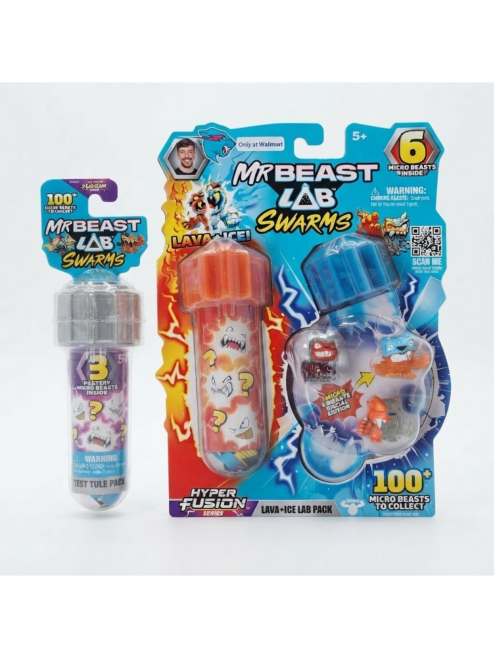 MrBeast Lab Swarms Lot Walmart Exclusive Lava Ice Pack & Mystery Test Tube